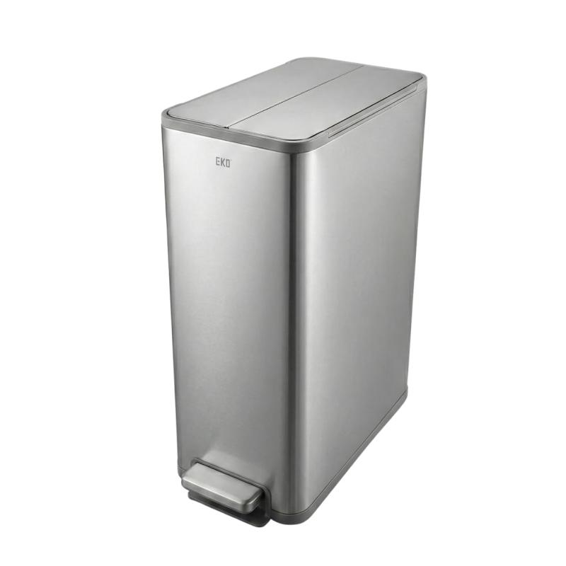 EKO ゴミ箱 ステップ式 エックスウィングステップビン シルバー 45L ふた付き インナーボックス有り EK9877MMT-45L