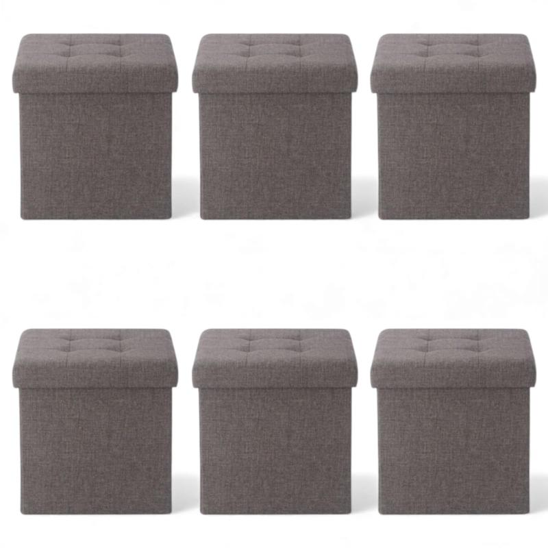 匠美風 (6入）収納付き 椅子 チャコール W310×D310×H305mm / 1.6kg 完成品 IDX330056