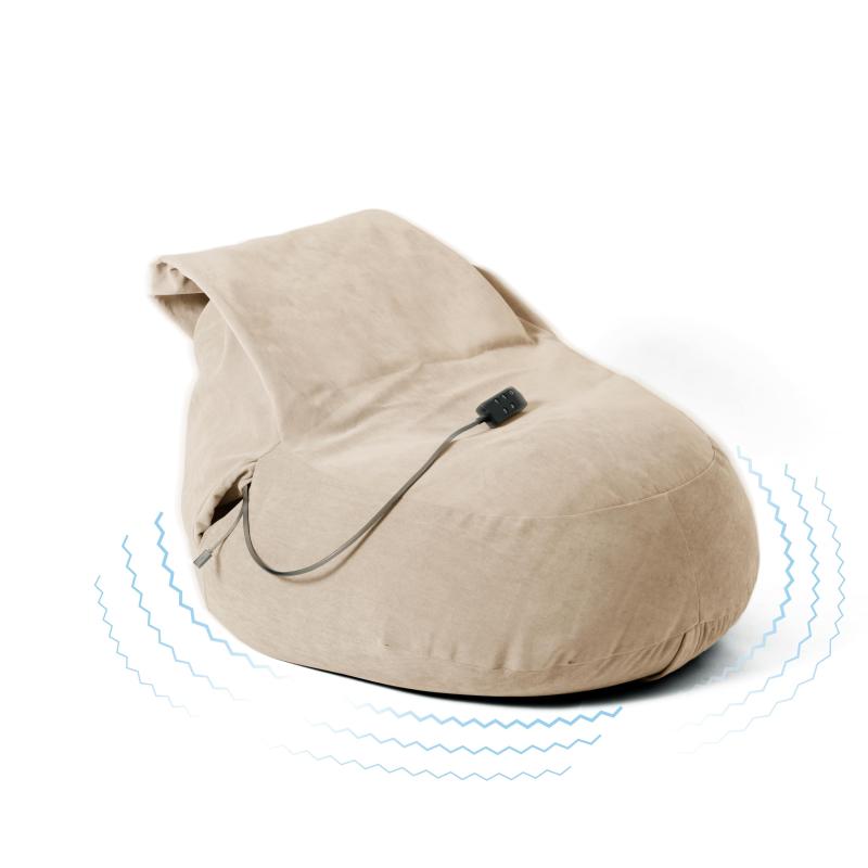 アルインコ(ALINCO) サウンド ビーズクッション スピーカー 振動 臨場感 大迫力 Bluetooth ワイヤレス ヘッドホン イヤホン 洗えるカバー 軽量 音楽 映画 ゲーム グレージュ MCL201C