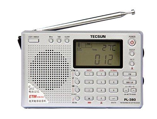 オール周波数帯域・デジタル・ラジオ受信機 TECSUN DSP取り計らうPL-380（色：しろがね色）【日本語書きあらわす書】