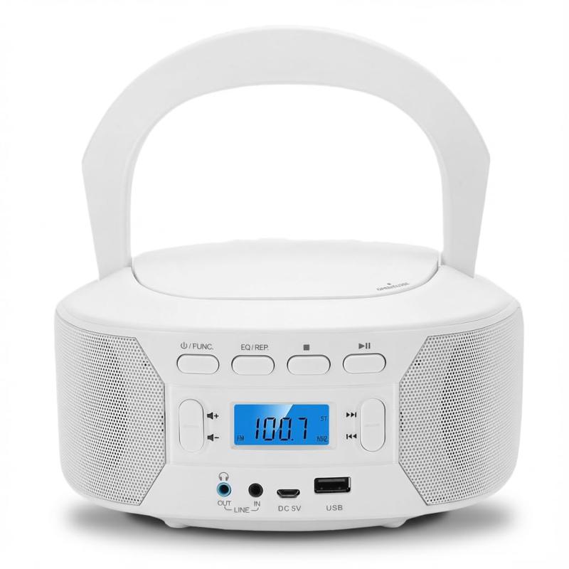 SENECESLI Bluetooth、USB、MP3、FM ラジオ受信機、AUX インプットを備えた携帯型 CD 電気蓄音機、身寄り用および車用娯しみ用のいの一番ローディング腹積もり