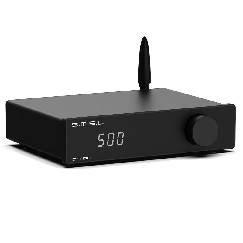SMSL DA100 アンプ BT 小型 パワーアンプ アンプ「TAS5827」x2搭載 / HDMI ARC対応/EQ・高低音調節可能/リモコン操作 / 2.1ch 超低音出力 クラスD オーディオ・アンプ USB 光ライン入力 HiFiデスクトップホ|LAPPISTORES