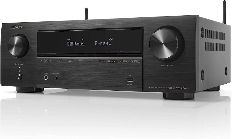 デノン Denon AVR-X1700H AVサラウンド受信システム 7.2ch 8K Ultra 固定ディスク、HDR10+、eARC相応う/黒いこと AVR-X1700HK