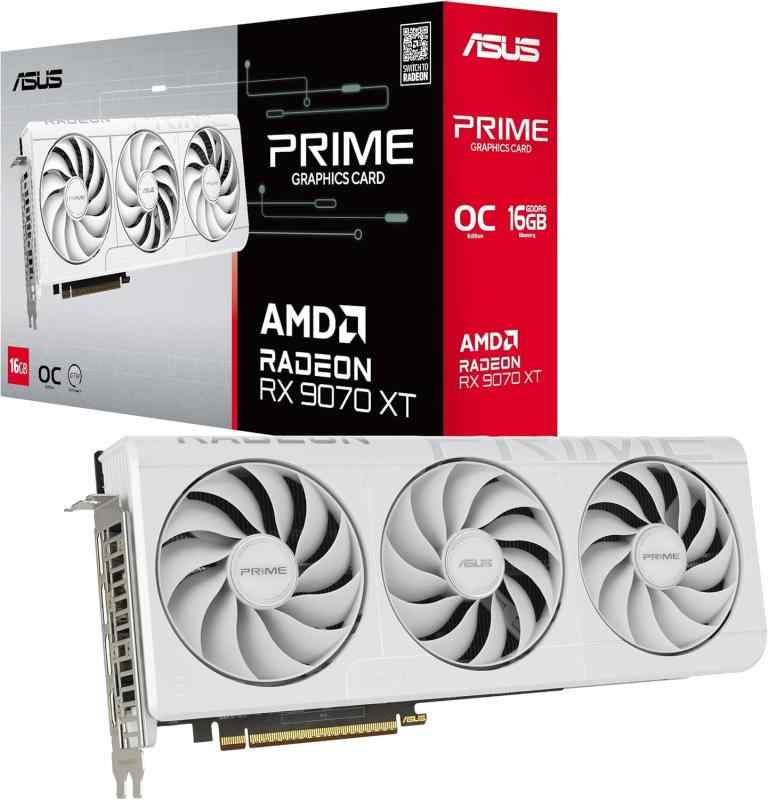 AMD Radeon RX9070XT 積み上げる 映像媒体歌留多 PCIe 5.0 16GB GDDR6 PRIME-RX9070XT-O16G-WHITE 白 [並行輸入品]