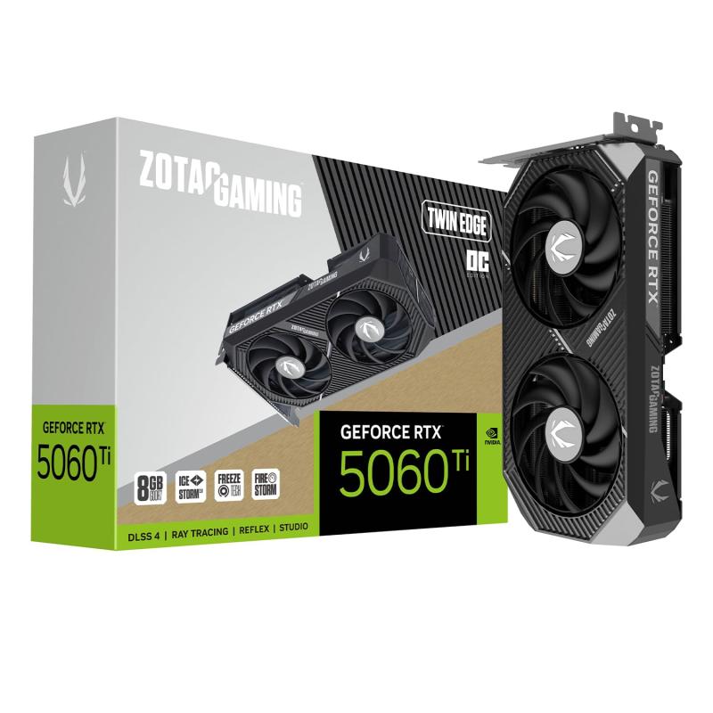 ZOTAC GAMING GeForce RTX 5060 Ti 8GB Twin Edge OC グラフィクスゲーム盤 ZT-B50610H-10M VD9183