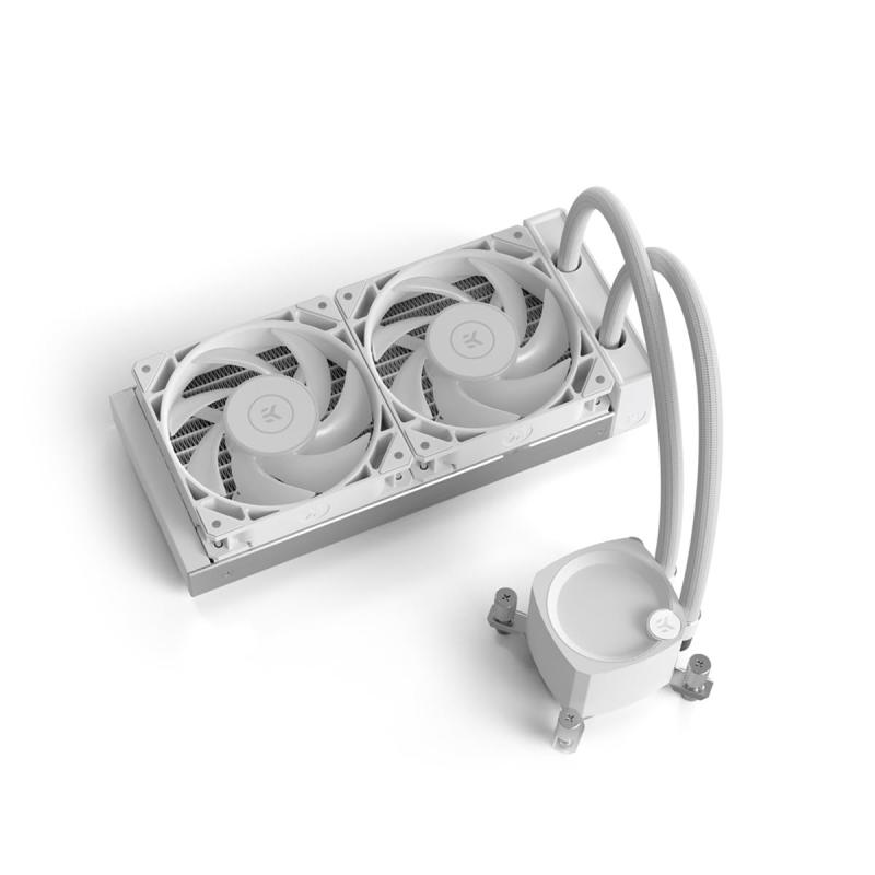 EKWB EK-Nucleus AIO CR240 Lux D-RGB - White オールインワン 飾り気の無い水冷 中央処理装置冷房装置 FPT気違い付き添い人 120粍気違い 最新のIntel \u0026amp; AMD 中央処理装置に相応う 水冷電子計算機部分品