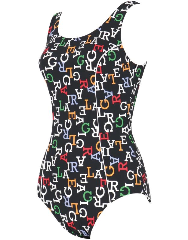 Wacoal Swim Wear （ワコール スイムウェア) 水泳着 衣装 盛りだくさんシェイプ 体型押しかぶせる部位【土手っ腹・せなか・御居処】 填まるネス Q大きさまで相応う 気が大きい大きさ SWO515 BS 17LL