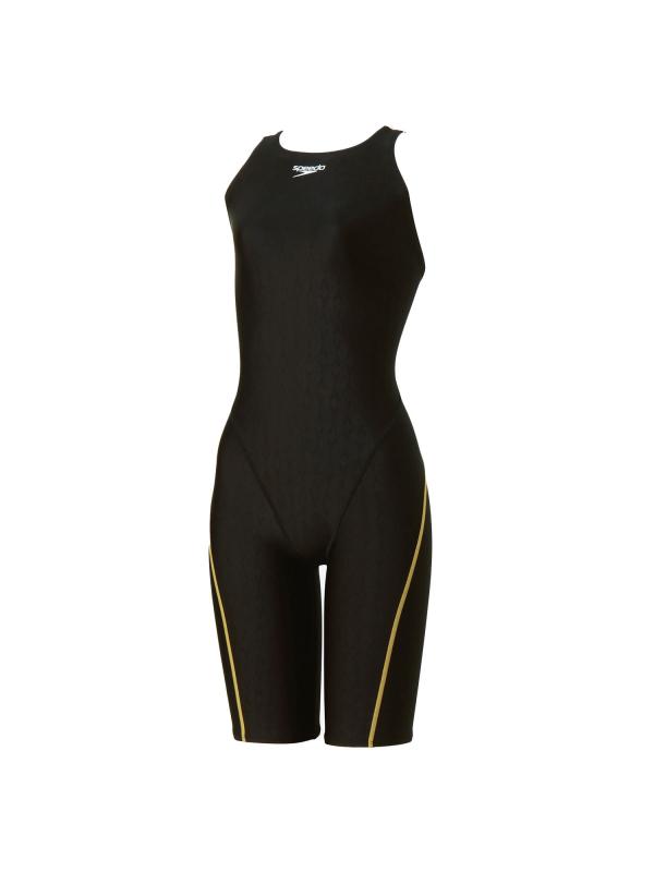 [す早さ] 競泳水泳着 FLEX Σν Semi Openback Kneeskin(I) フレックスシグマニューセミオープンバックニースキン1 レディース 黒いこと L