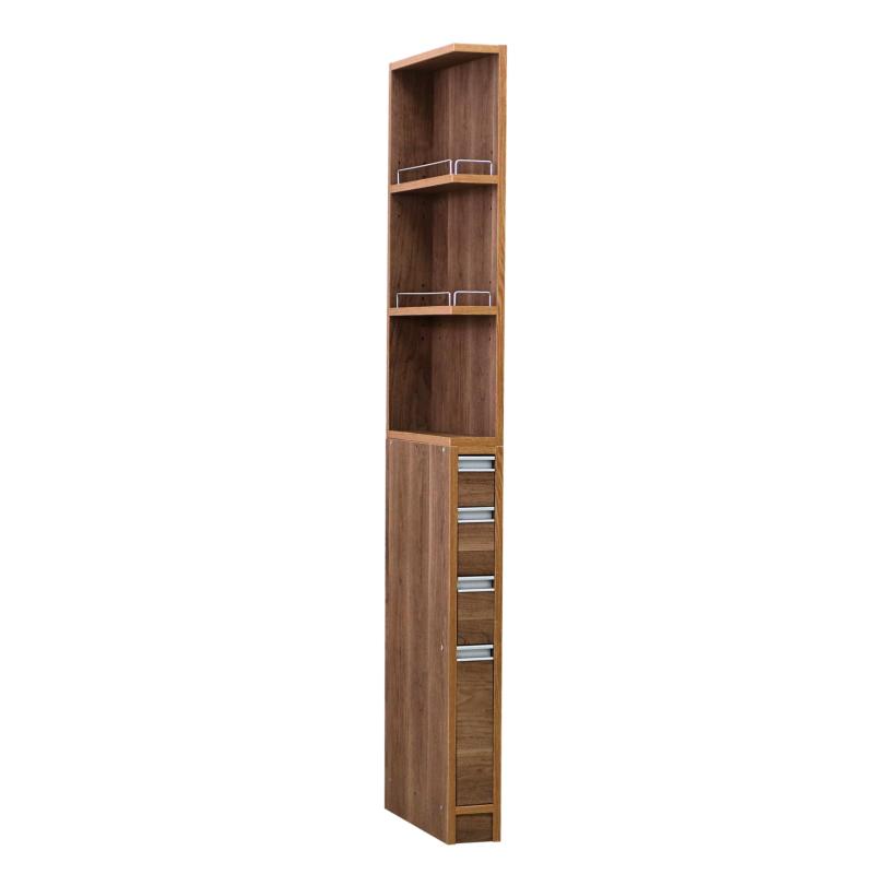2面オープンすき間収納庫(幅12cm,15cm,20cm,25cm,30cm-WH-DBR-MBR)