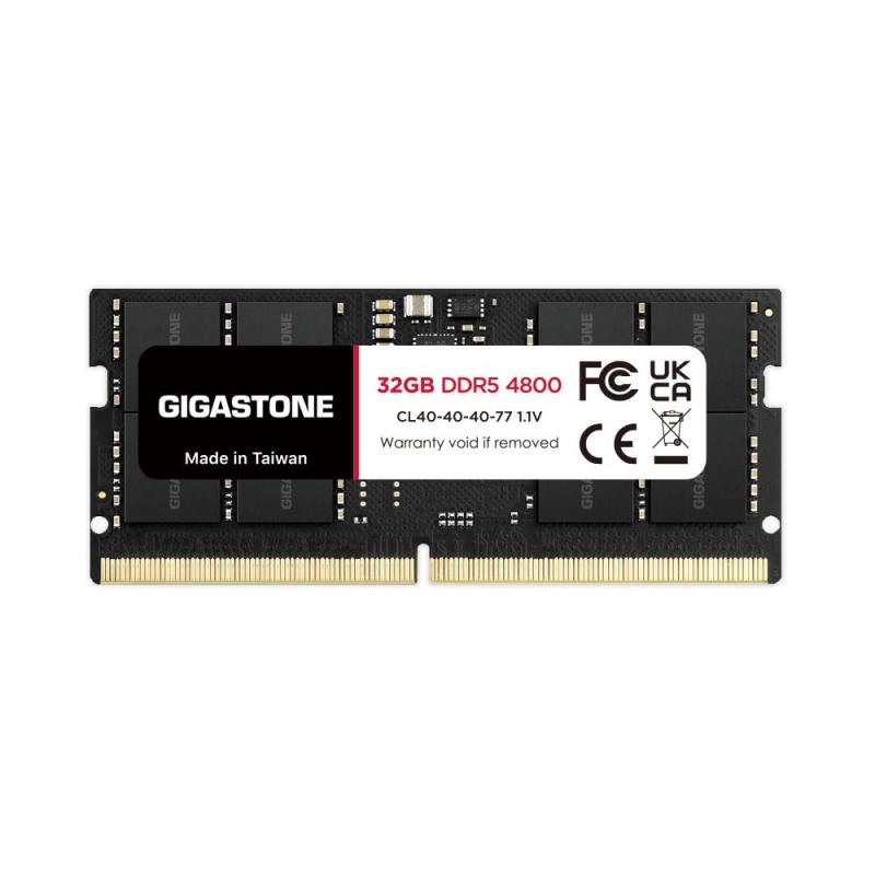 【高性能 記憶装置 DDR5】GIGASTONE 32GBx1枚 DDR5 4800MHz パソコン5-38400 CL40-40-40-77 1.1V SODIMM 262 ピン アンバッファード 非 ECC 万覚え帳マイコン用 高性能 メモリモジュールアップ