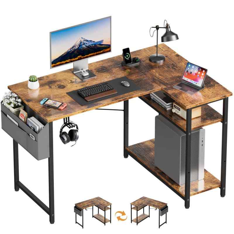HLFURNITURE学習机机 L字型マイコンマイコン学習机