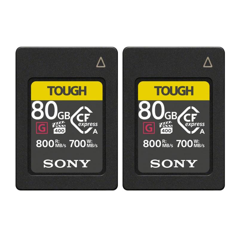 Sony CFexpress Type A 80GB 記憶装置歌留多 (2風呂敷き包み) バンドル(2個条)。