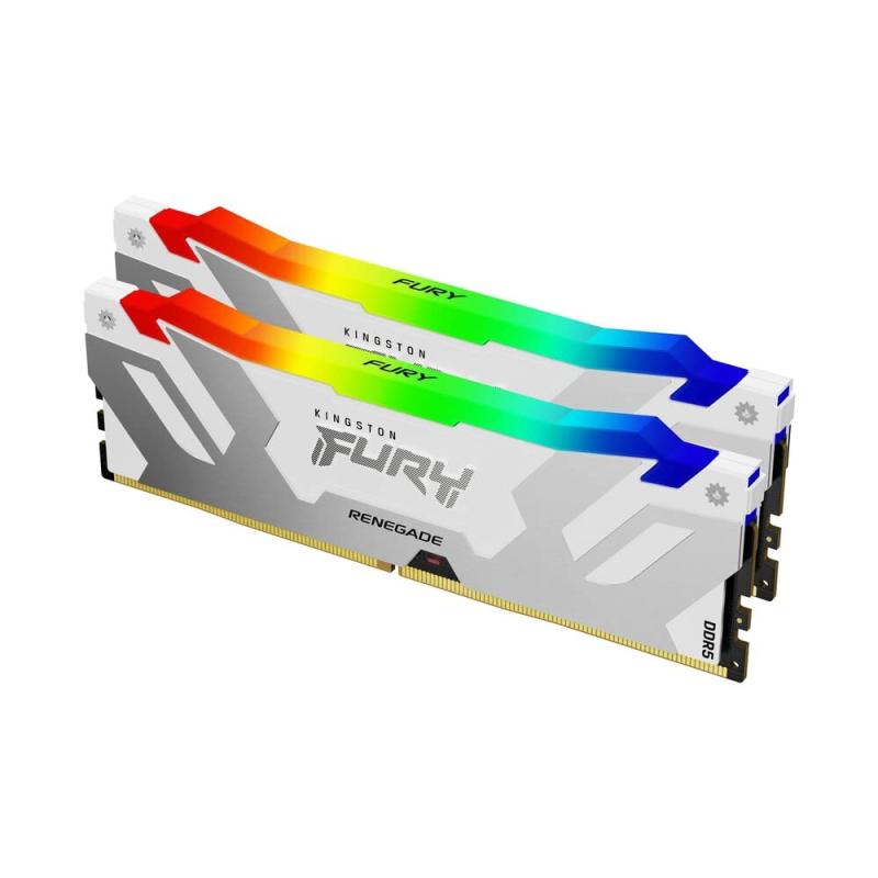 キングストン Kingston FURY 事務机とっ始めパソコン用 白いこと記憶装置 DDR5 7200MT/秒 16GB×2枚 Kingston FURY Renegade レネゲード RGB CL38 KF572C38RWAK2-32 RGB LED