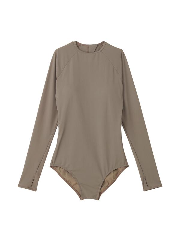 Speedo(素早さ) フィジカルフィットネス海水着 The Suit L/S ザスーツロングスリーブ SFW02481 レディース 信号旗石ころ M