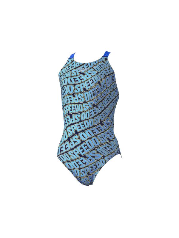 [素早さ] 競泳用形づくる海水着 Wave Logo TurnS Suit ウェーブロゴターンズスーツ レディース 青碧 M
