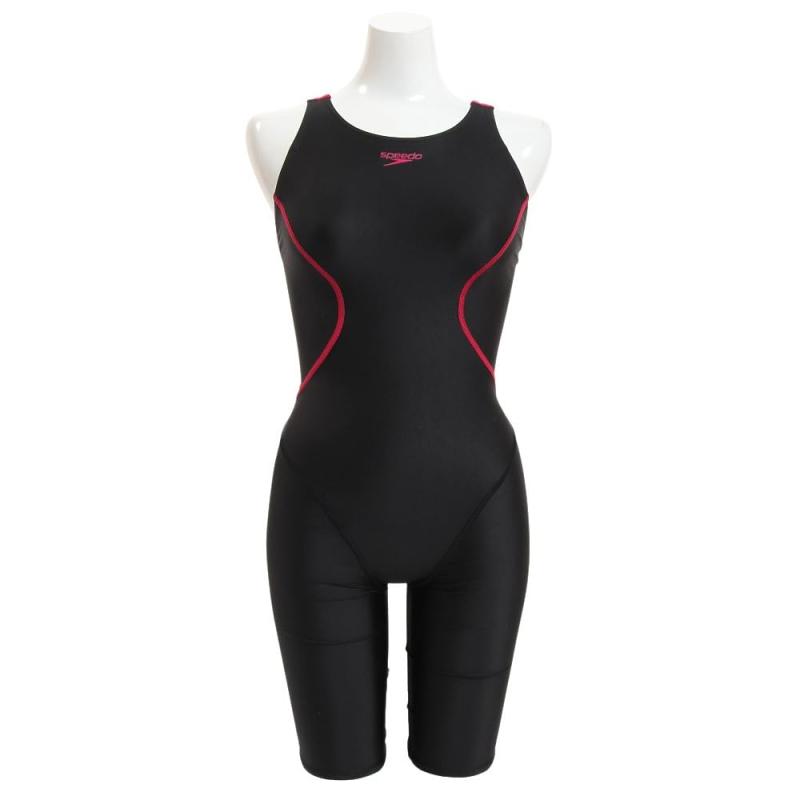 Speedo(機敏さ) 競泳水泳着 FLEX Σχ Semi Openback Kneeskin(II) フレックスシグマカイセミオープンバックニースキン SCW12303F レディース ワイルドチェリー S