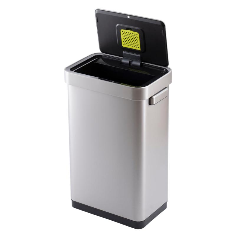 EKO ゴミ箱 自動開閉 デラックスミラージュ T-センサービン 45L ステンレスふた付き