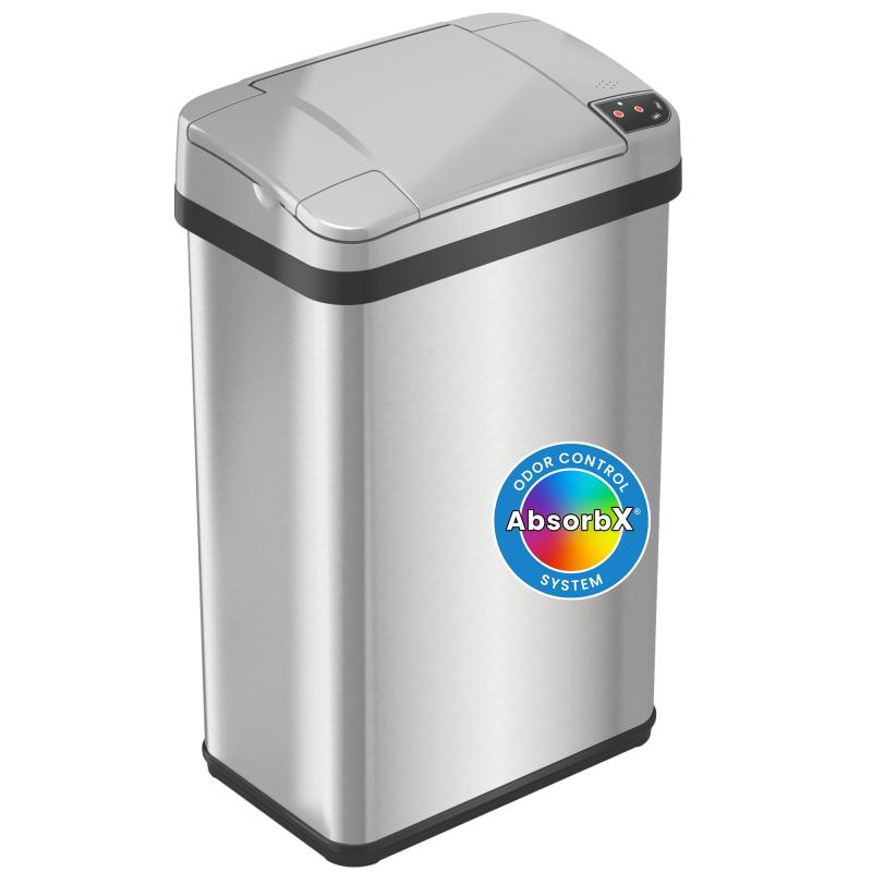 iTouchless Sensor Trash Cans with AbsorbX Filters