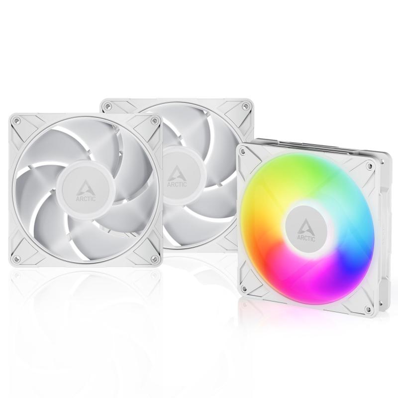 ARCTIC P14 Pro A-RGB (白いこと) - 3個風呂敷き包み - 豪然たるな割り増し金気違い 140粍 PWM気違い Yケーブルスプリッター付き添い人 400-2500 RPM 0RPM \u0026lt;5%PWM 5V デジタル RGB 流動物ダイナミックベア