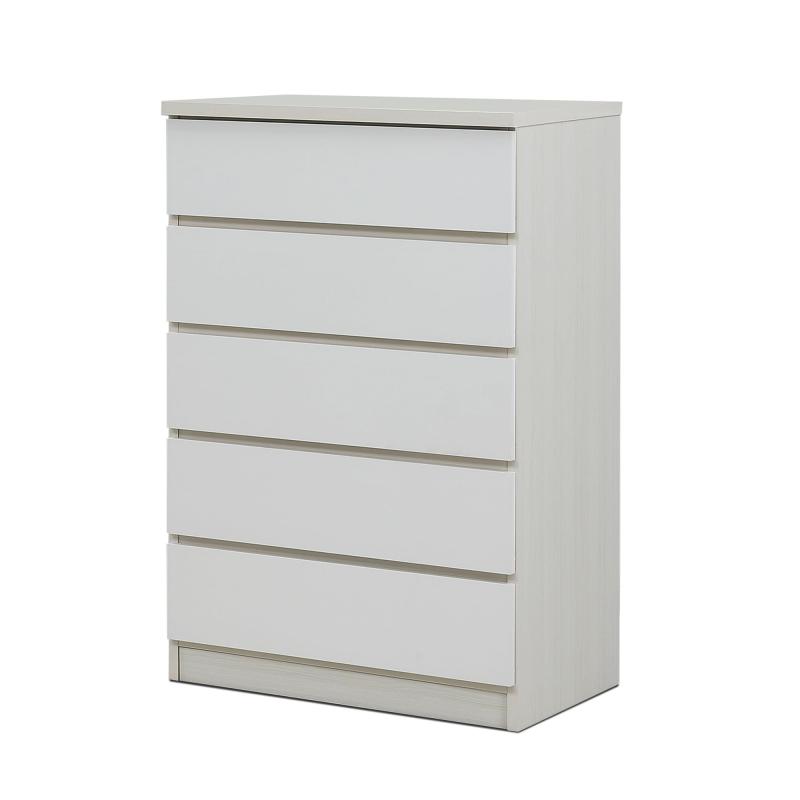 関家具(sekikagu) nakakei チェスト タンス 衣装ケース 70cm幅5段 ワルツ ホワイト 464280｜LAPPISTORES 30,130円