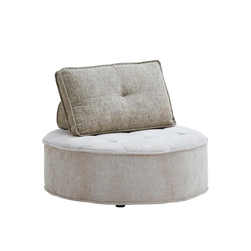 関家具(sekikagu) ソファ 1.5人掛け 幅102.5&times;奥行102.5&times;高さ59cm ベリティ 丸 アイボリー/ベージュ 471574｜LAPPISTORES