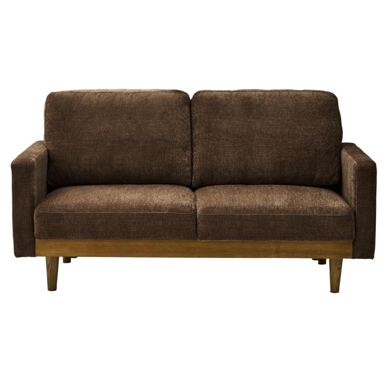 関家具(Sekikagu) 大川家具 ソファ シュリンプ ファブリック 木飾り 2人掛け ダークブラウン 471132｜LAPPISTORES