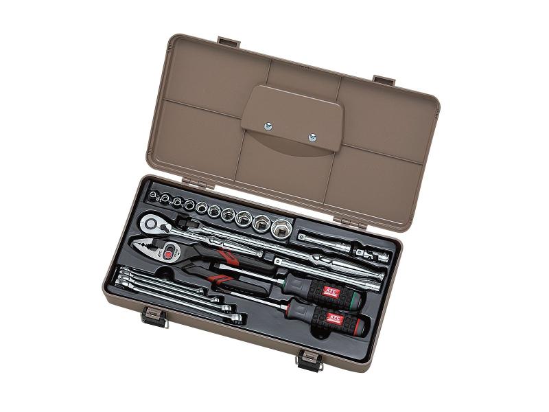 京都機械工具(KTC)9.5sq.[22点組] 片開きプラハードケース工具セット SK3220P｜LAPPISTORES