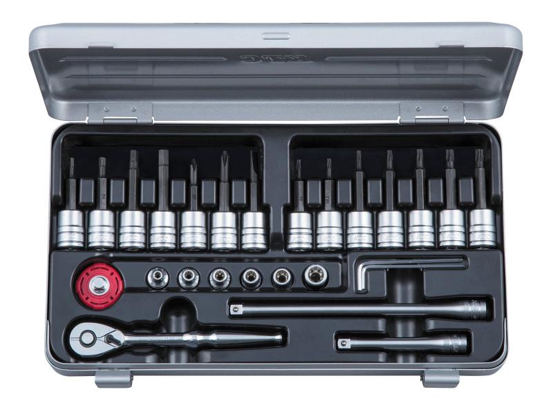 京都機械工具(KTC) 6.3sq.T型トルクス・E型トルクスヘキサゴンビットソケットレンチセット TBT226TH