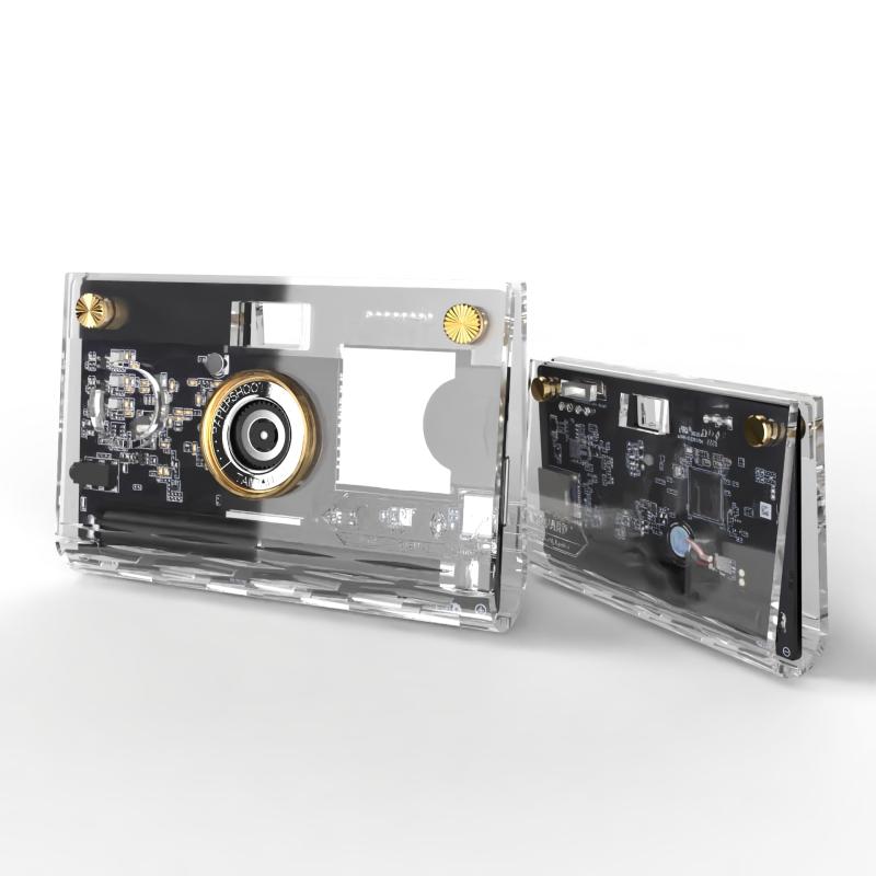 ペーパーシュート(papershoot) CROZ VANGUARD Camera Set/透明・クリア (本体 ＋ ケースセット) 2000万画素 レトロデジタルカメラセット (SNS映え/トイカメラ/フィルム風撮影)
