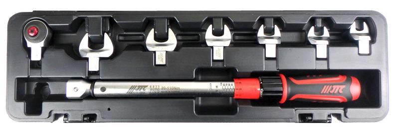JTC 鍵＆トルクレンチセット 先端取り替えっこ型 9.5粍 3/8 10-100 Nm JTC6833K