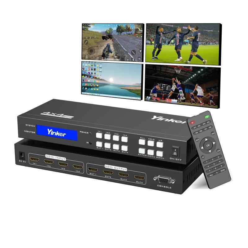 4 K HDMIマトリクススイッチ、ネットワーク制御と3.5 mmオーディオ抽出器付き、4K@30Hzラックマウント式HDMIマトリクススイッチャ分岐器、HDCP EDID RS 232赤外線遠隔制御をサポートする｜LAPPISTORES