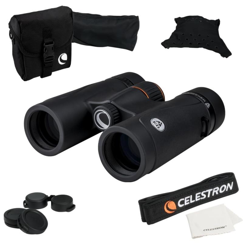 Celestron TrailSeeker ED大屋根プリズム小型望遠鏡、完膚なきまでブロードバンドマルチコーティングレンズ、BaK-4プリズム硝子。