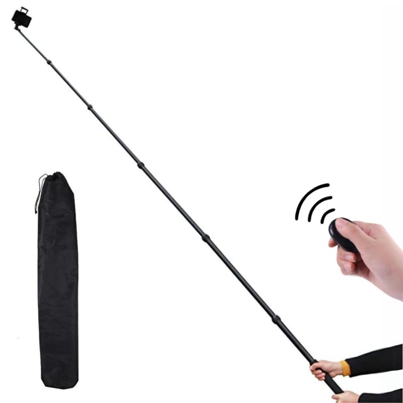 lapset 自撮り棒 長々しい ロング スマホ iphone 行動写真機 軽さ 納める袋付き添い人 Bluetooth遠隔操作付き添い人 3m 5m