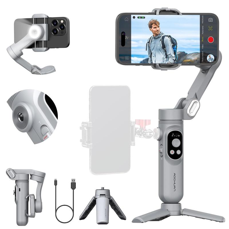 AOCHUAN スマートフォンジンバル iPhone Android 用 1/4 スレッド付き添い人 Smart X つづき物