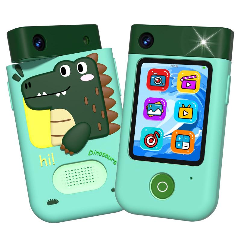 BLUEWIDE スマホ型キッズカメラ トイカメラ タッチパネル 4800万画素 有効画素100万 FHD動画 大容量バッテリー1000mAh デジタルズーム2倍