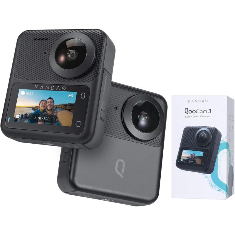 Kandao QooCam 3 動き写真機 5.7K 62MP 360度運動競技写真機 デュアル1/1.55\u0026quot;検知器 60fps テレビカメラ 手ブレ手を加える 360度気泡管水準器守りつづける 無線LAN積み上げる タイムラプス暮夜映画化 1600mAh大電気容量バッテ