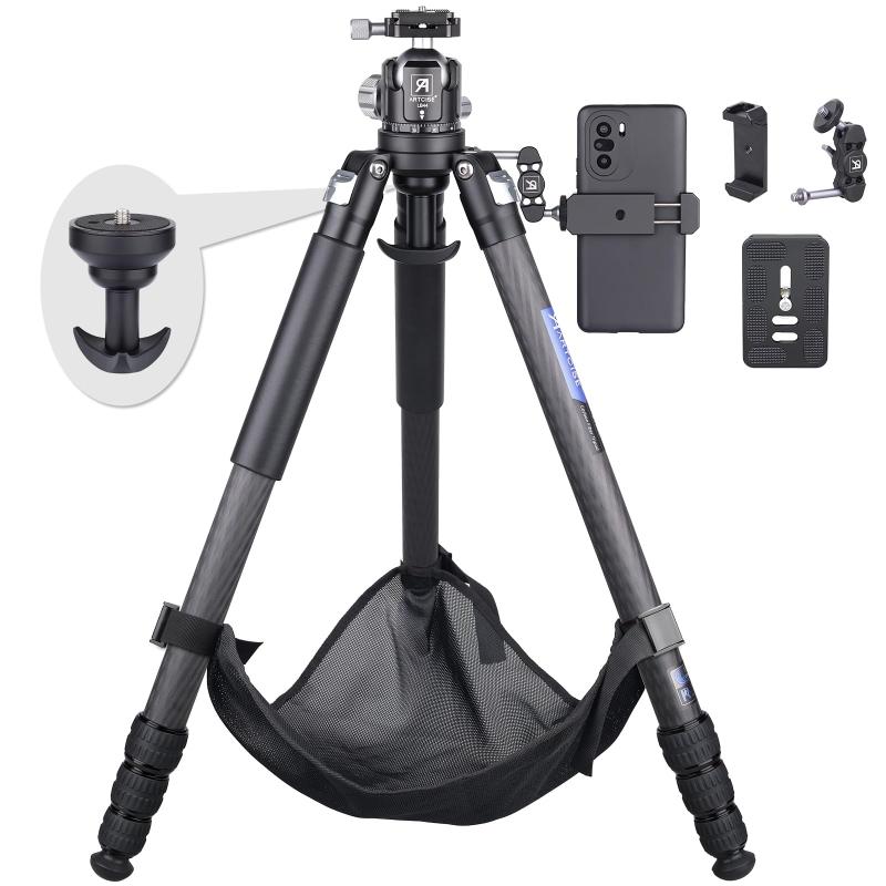 ARTCISE 軽量 カーボン ボウル三脚+44mm ボール低重心雲台キット 32.5mm管経 コンパクト トラベル カーボン ファイバー カメラビデオ 三脚 CNC 360度パノラマ自由三脚ヘッド DSLR/一眼レフ/デジタル|LAPPISTORES