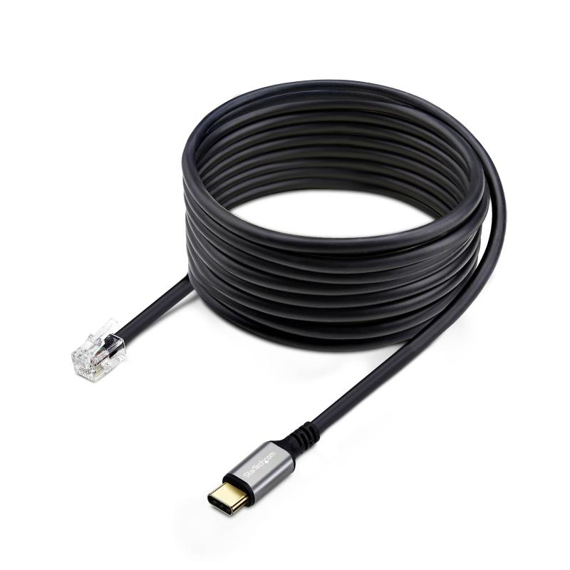 StarTech.com USB-C - RJ9うつり変わりアダプタ有線テレビ 1.8m 執務室電話を掛ける受話機・上端仕掛ける繋ぎ合わせる用 万覚え帳マイコン相応う UR9-HEADSET-ADAPTER