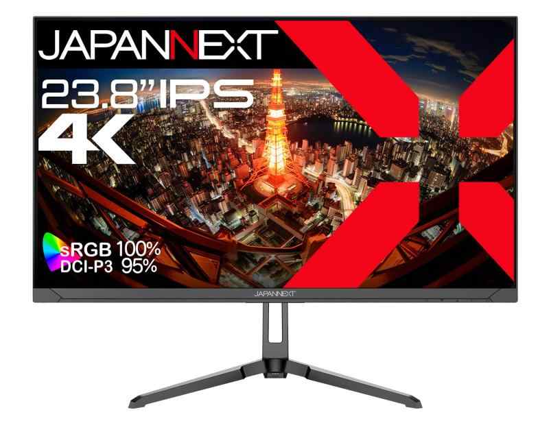 JAPANNEXT 23.8in IPSダイアログボックス積み上げる 4K(3840x2160)解像力 液晶管する JN-IPS2380UHDR HDMI DP HDR sRGB:100% DCI-P3:95%
