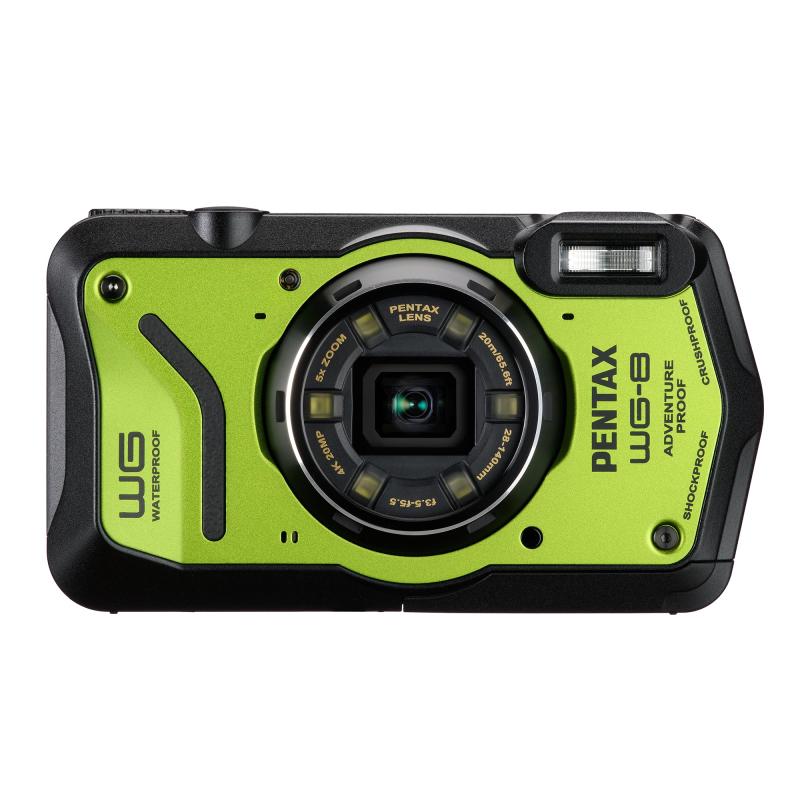 ペンタックス PENTAX WG-8 緑であること 本格アウトドア写真機 【本格20m 雨合羽】 2000万絵素 【広角28粍 光学5倍望遠レンズ】 【6灯の多役立つこと輪っか点火装置積み上げる】 【工事・一こまで放射能 / 「CALS流行り物」積み上げる】