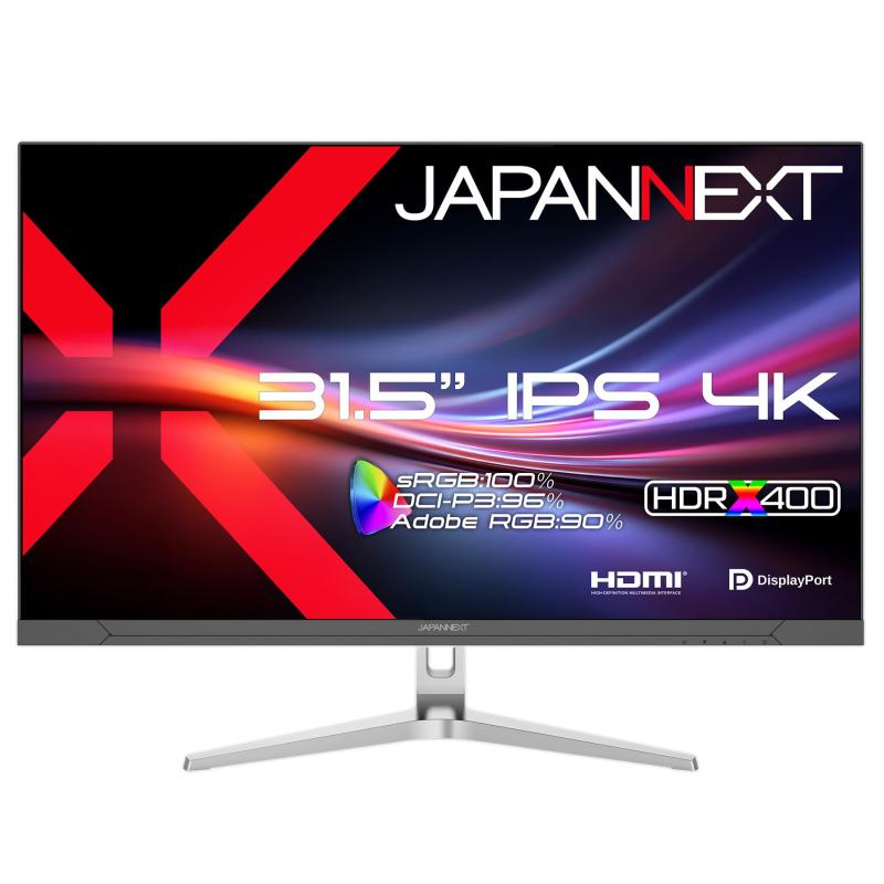 JAPANNEXT 31.5in IPSダイアログボックス積み上げる 4K(3840×2160)解像力 液晶管する JN-iB315U HDMI DP sRGB:100% DCI-P3:96% Adobe RGB:90% HDR400好いかげんに 対照比 2000: