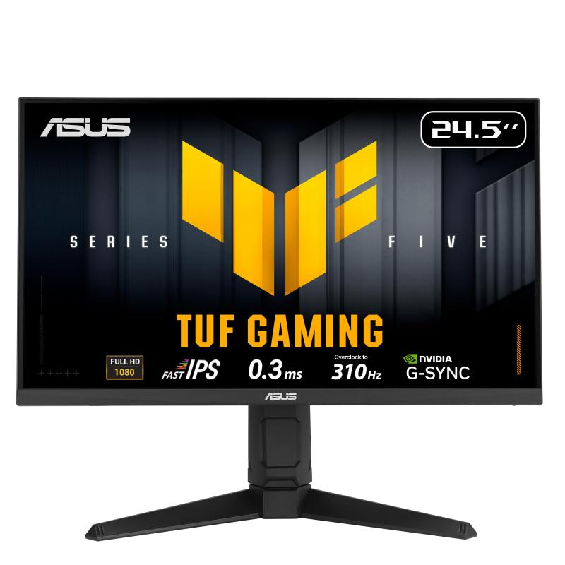 ASUS ゲーミングモニター/TUF Gaming VG259QMRL5A / 24.5in / 盛りだくさん固定ディスク/Fast-IPSダイアログボックス / 310サイクル(OC) / 0.3ms / G-SYNC 相応う AMD FreeSync Premium/ELMB SY