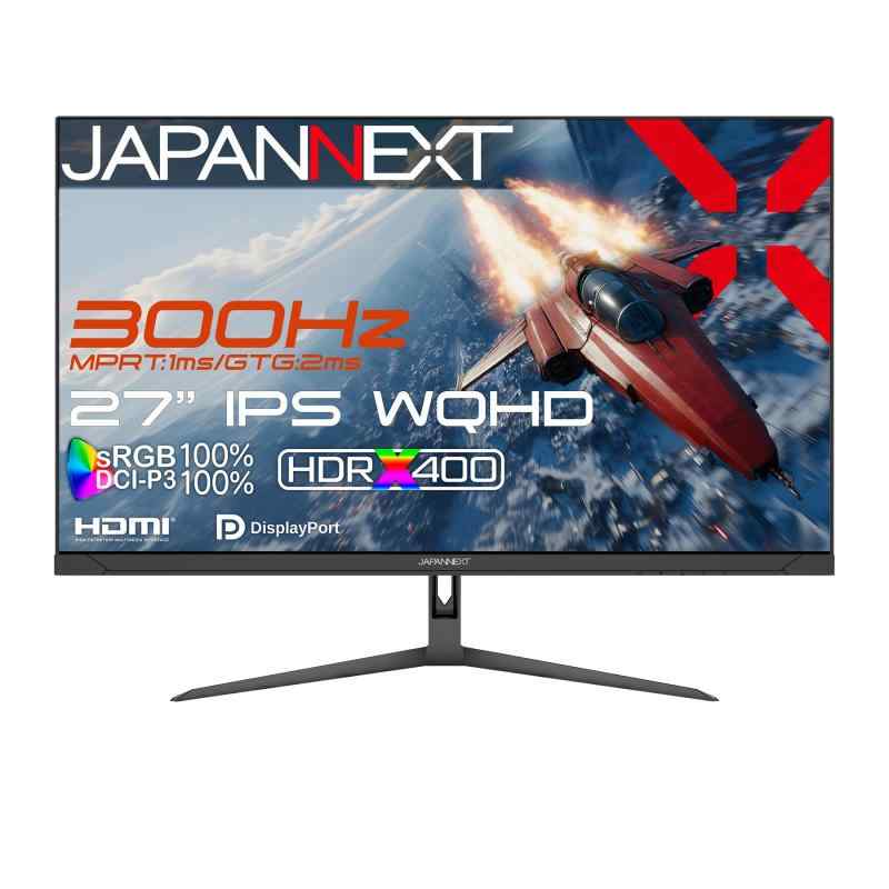 27in IPSダイアログボックス積み上げる 300サイクル/1ms(MPRT)相応う WQHD(2560x1440)解像力 ゲーミングモニター JN-i27G300Q HDMI DP sRGB:100% DCI-P3:100% HDR400好いかげんに なおなお書き5 WQHD:120H