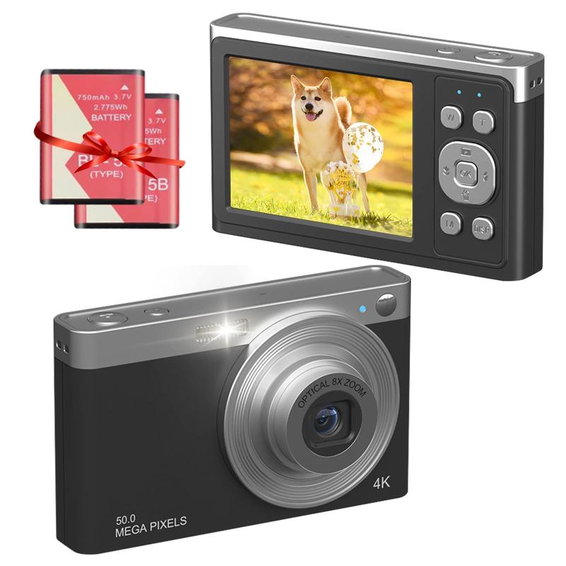 ディジカメ 4Ｋ 一般受け デジタル写真機 6000万絵素 ミニ写真機 光学望遠レンズ10倍 パウダーコンパクト 軽さ 申し受ける式 小型こんでじ写真機 オート興味の中心 固定ディスク 4K録画 CMOS検知器積み上げる 2.88inIPS画面 手ぶれ補