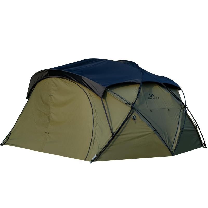 TOMOUNT 保護施設天幕 TCテントドームテント 軽銀極点 2~3人用 自主独往式 ポリコットンテント【TPU部屋の入り口 + メッシュ部屋の入り口】煙り出し穴付き添い人 多役立つこと キャノピー 4時期当て嵌める 飾り気の無い組み立て アウトドア