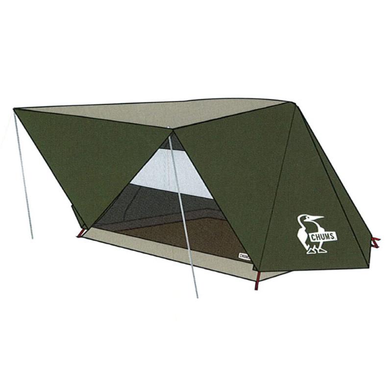 [CHUMS] A一こま 円蓋 3 A-Frame Tent 3 CH62-1789 Beige/Red 黒いこと
