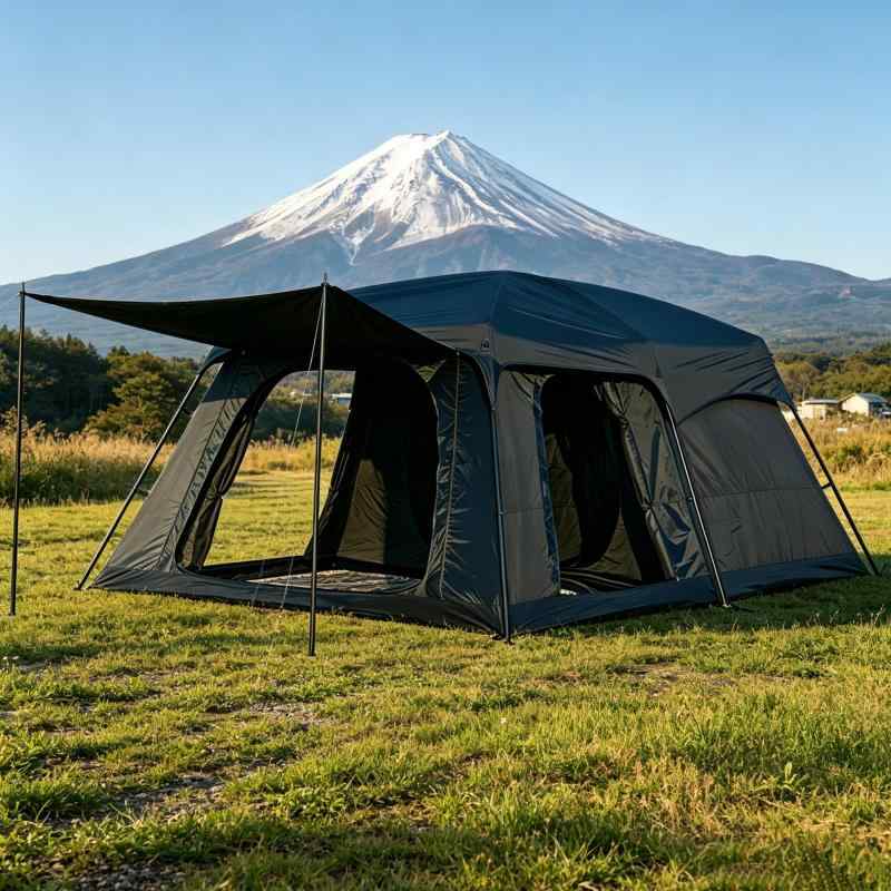 難民キャンプの利得の御前上等円蓋お部屋 4-10 人雨合羽 携帯型折りたたみ全自動小銃、クイックオープンキャンプ日焼押しとどめる朦々たる防雨、完膚なきまで差しかためる、折りたたみ式大型、日よけ、飾り気の無い、軽さ、雨合羽、キ