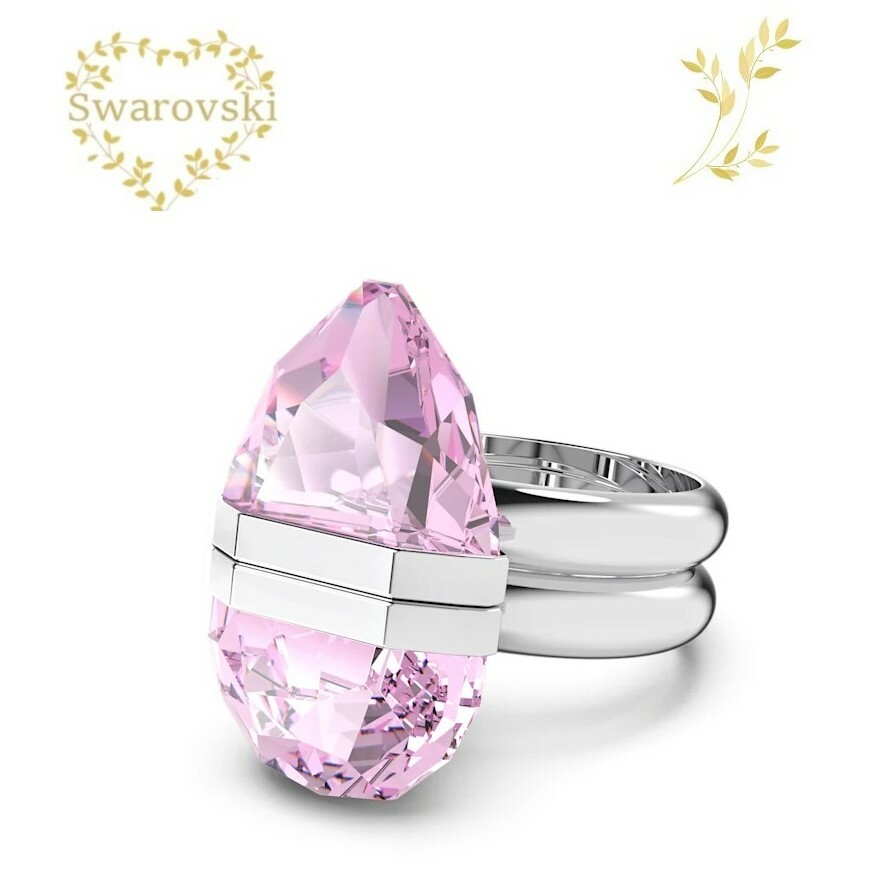SWAROVSKI リング　5620714　スワロフスキー　アクセサリー　Lucent リング　マグネット, ピンク, ロジウム・プレーティング　50号 ( 日本サイズ 9号 ) クリスタル　　ピンク　プレゼント　誕生日　記念日　アニバーサリー　ラグジュアリー　並行輸入品