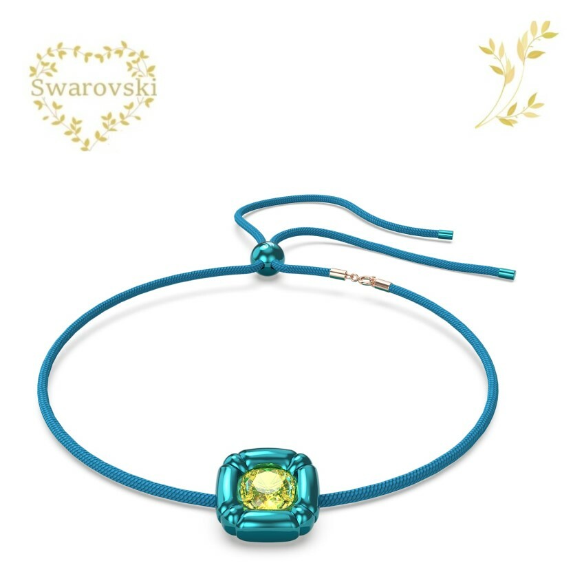 SWAROVSKI ネックレス　5601586　スワロフスキー Dulcis ネックレス　クッションカット, ブルー　イエロー　ペンダント　プレゼント　記念日　アニバーサリー　並行輸入品