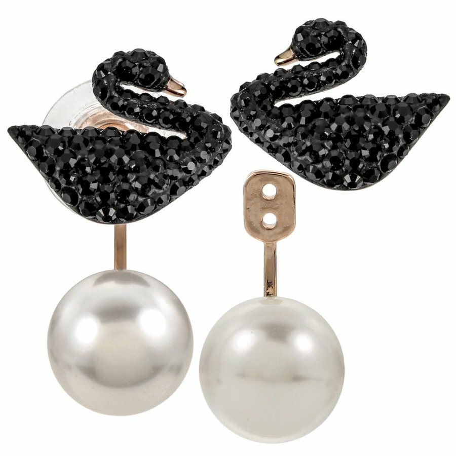 腕時計、アクセサリー レディースアクセサリー Swarovski スワロフスキー Iconic Swan クリスタル ジャケットピアス 